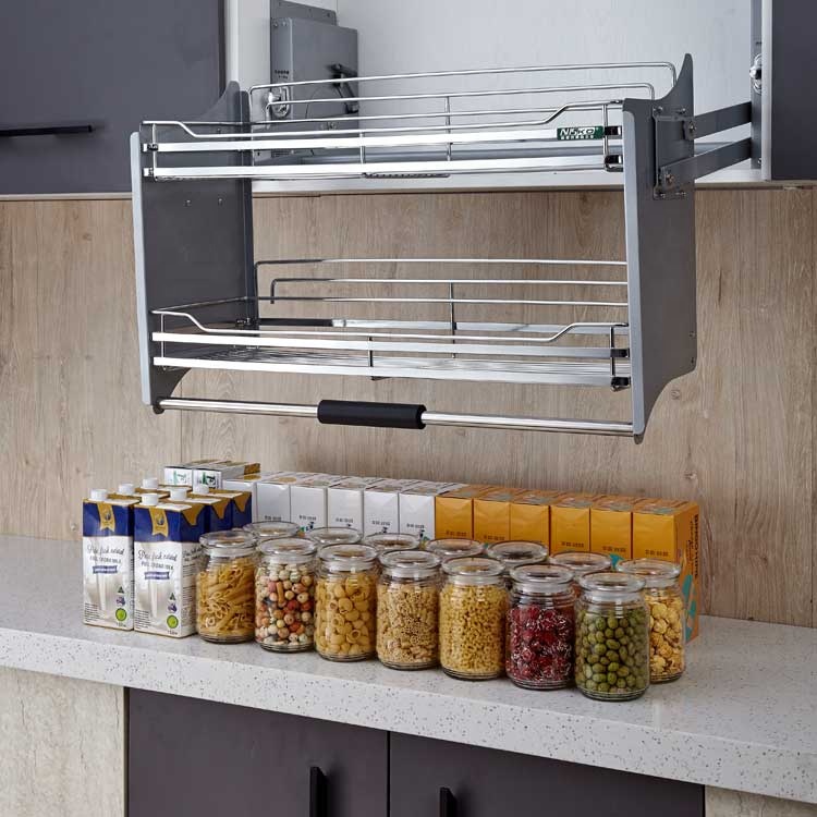 Kitchen Up - ตะกร้าลิฟท์แบบแบนสำหรับตู้ครัว ยกขึ้นลงได้