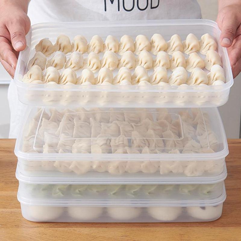 Kitchen Zo - กล่องเก็บของในครัวแบบใหม่ กล่องจัดระเบียบตู้เย็น ภาชนะใสสำหรับเก็บอาหาร ถาดสำหรับเก็บเกี๊ยว ผลไม้ ผัก