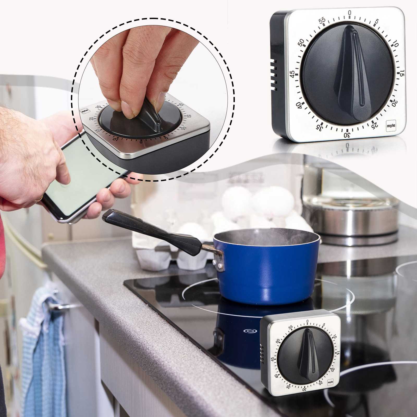 นาฬิกาจับเวลาแม่เหล็กสำหรับห้อ - Baking Kitchen Set Up บทวิจารณ์และราคา