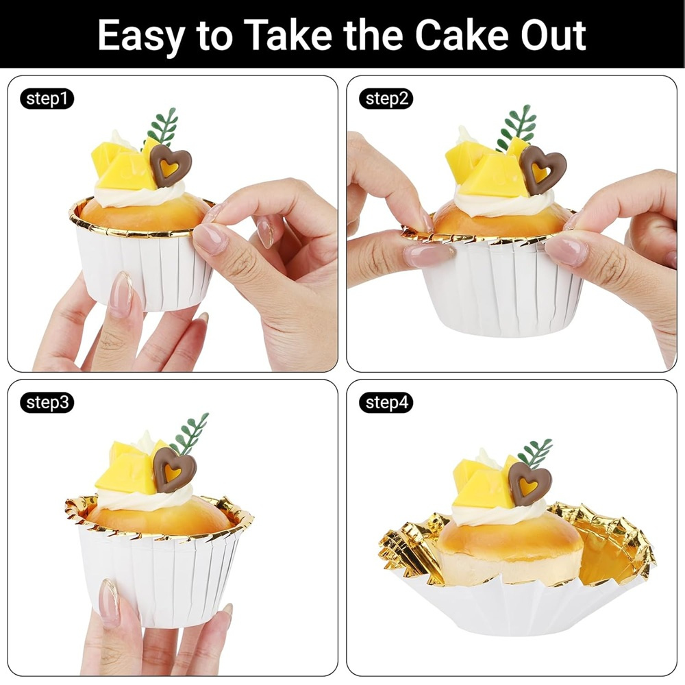 50 pcs มัฟฟินถ้วยกระดาษ Cupcak - Kitchen Baking Products บทวิจารณ์และราคา