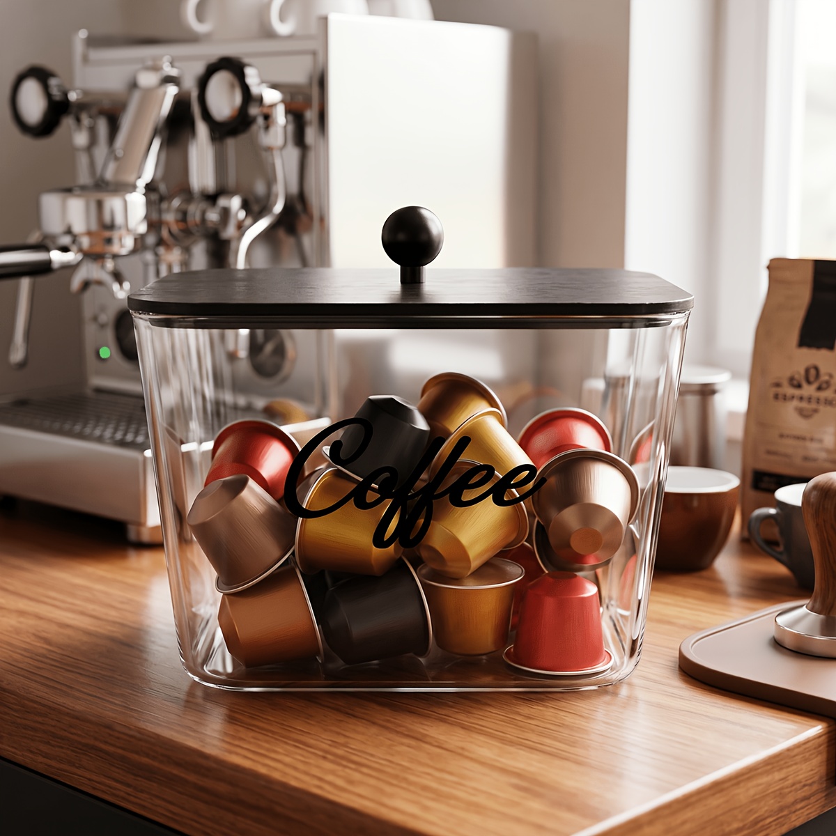 ที่ใส่ฝักกาแฟพร้อมฝาปิด กล่องเ - Kitchen Zo บทวิจารณ์และราคา