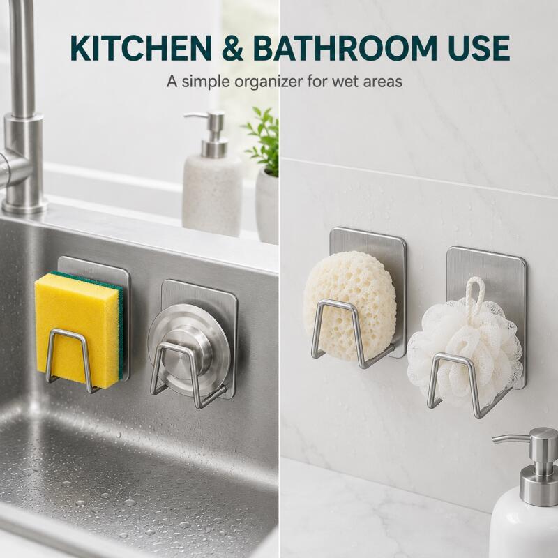 ที่วางฟองน้ำสแตนเลสแบบติดผนัง, - Kitchen Zo บทวิจารณ์และราคา