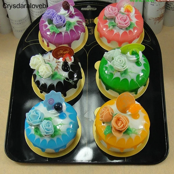6 ชิ้น/เซ็ตจําลอง Rose เค้ก PU - Kitchen Set Bakery บทวิจารณ์และราคา