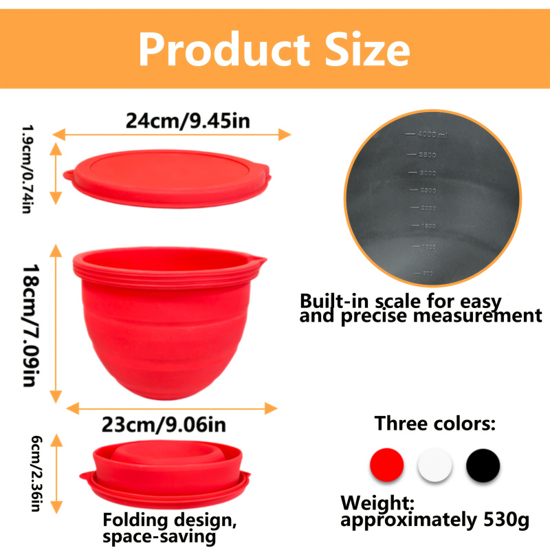 แผ่นรองชามซิลิโคนแบบพับได้สำหร - Baking Kitchen Set Up บทวิจารณ์และราคา